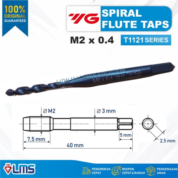 TAP MESIN M2X0,4