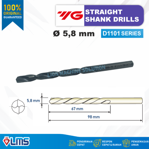 MATA BOR BESI HSS DRILL 5.8 mm