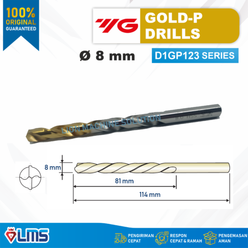 MATA BOR HSS GOLD P DRILL 8 mm