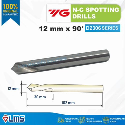 NC SPOTTING DRILL HSSCo8 12 mm 90°