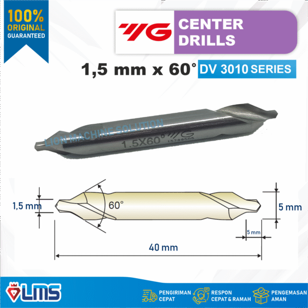 CENTER DRILL HSS 1.5 mm 60°