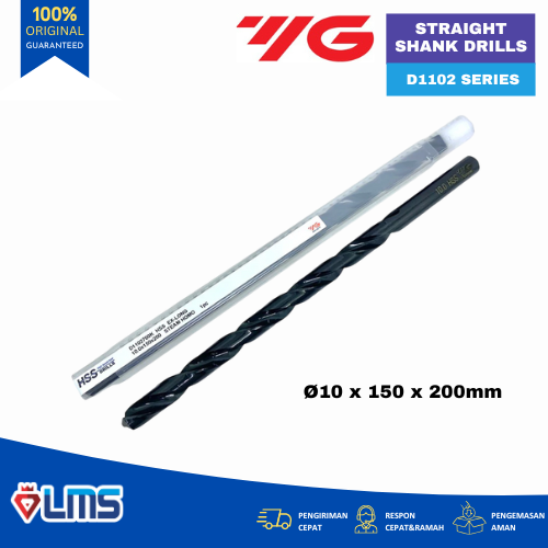 Mata Bor HSS Long Drill Straight Shank D1102 YG1 10x150x200