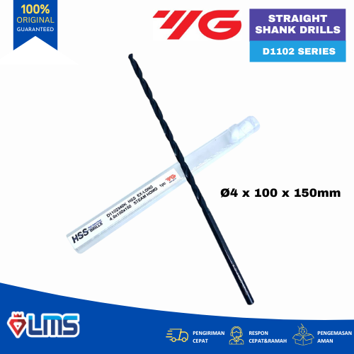 Mata Bor HSS Long Drill Straight Shank D1102 YG1 4x100x150