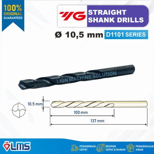 Mata Bor Twist Drill Straight Shank YG1 D1101 10.5mm