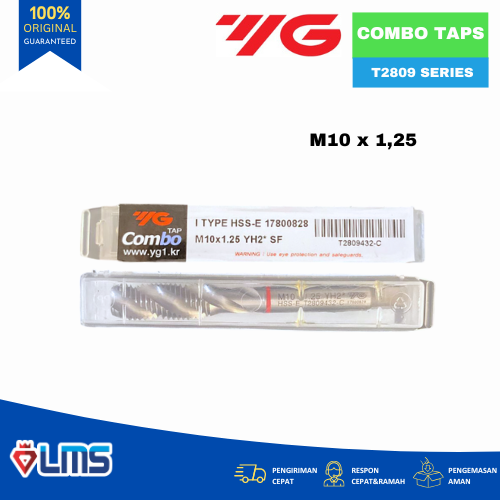 Tap Combo T2809 Spiral Bright YG1 M10x1.25