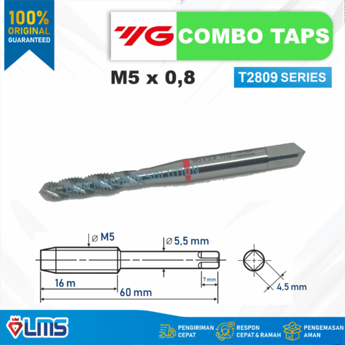 Tap Combo T2809 Spiral Bright YG1 M5x0.8