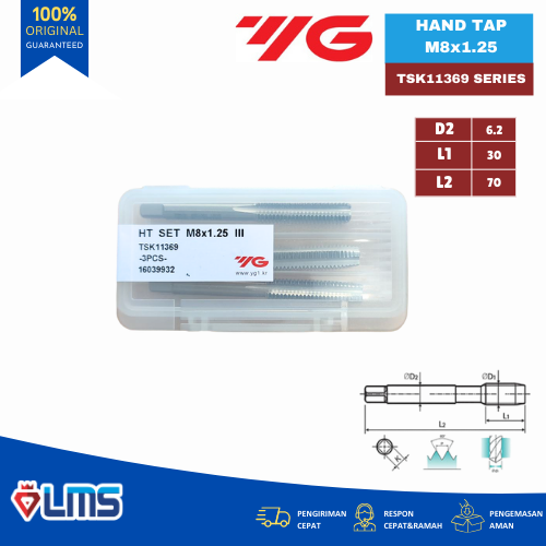 Hand Tap YG1 M8 x 1.25 TSK11369